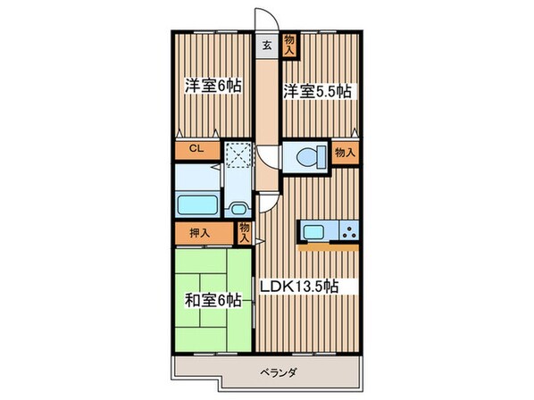 グリーンヒルソウブの物件間取画像